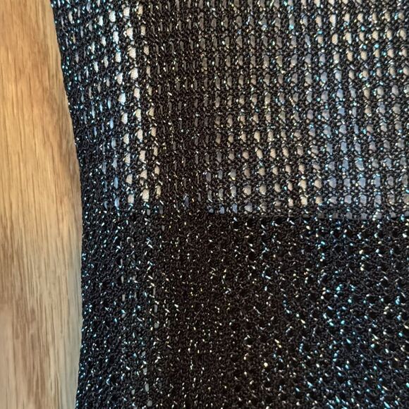 JEFFREY & DARA Evenings By Tom Barra 90s Y2K Vintage Metallic Knit Crop Tank - Picture 4 of 9